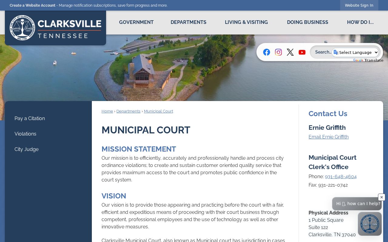 Clarksville residents directory Municipal Court records route