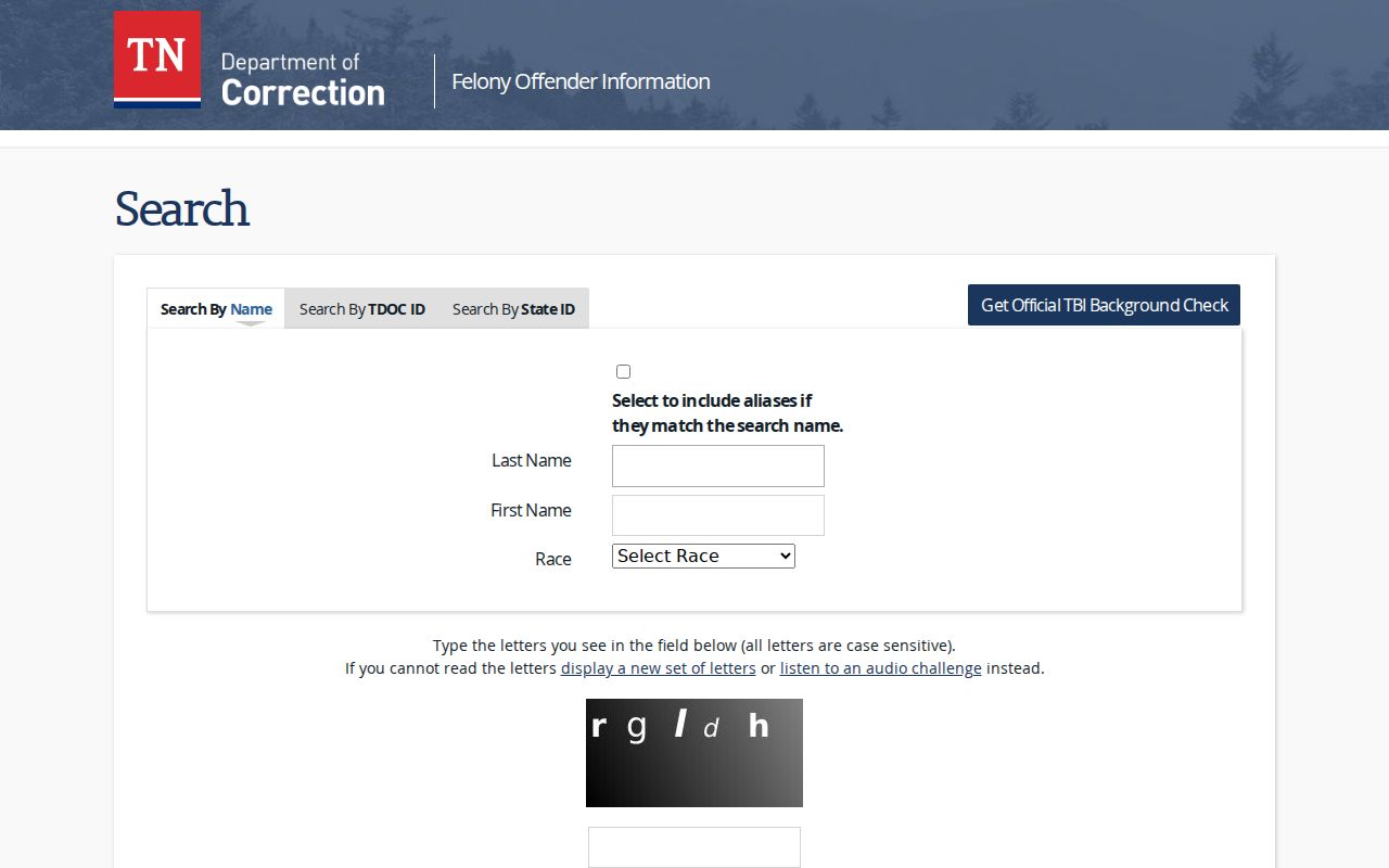 Clarksville resident lookup reference to Tennessee felony offender information search choices